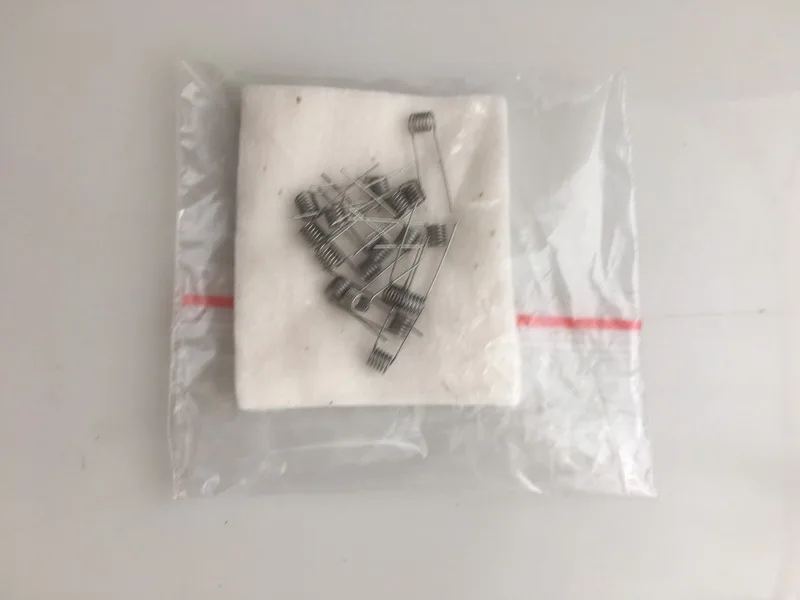 leiqidudu 100pcs Premade heating RDA coil wire with 5pc Janpanese cotton wick e cigarette rda RBA atomizer Kanth A1 | Электроника