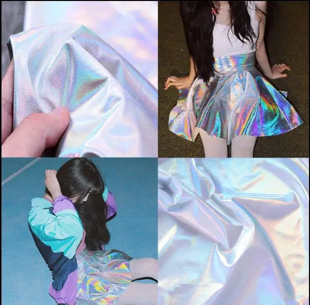 50cm Laser TPU Fabric for Dresses Fahion Clothing Studio Background Decoration High Quality | Дом и сад