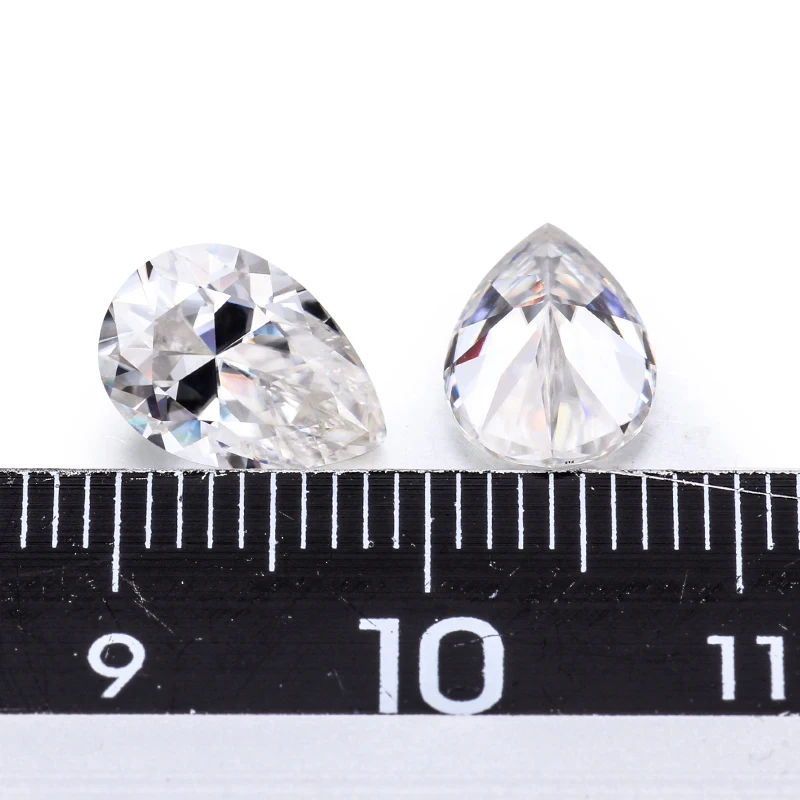 Белый EF Прозрачный 5*7 мм грушевидной формы Moissanite свободные драгоценные камни для