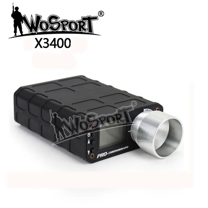 Высокомощный тестер скорости WoSporT X3400 для страйкбола стрельбы хронографа