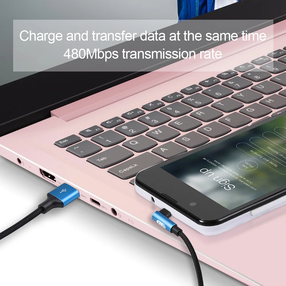 EMK кабель USB Type C 90 градусов для быстрой зарядки с разъемом типа Nintendo Switch Samsung S8 Oneplus