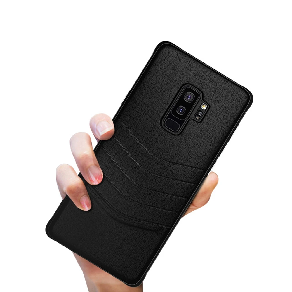 OTAO Кожаный противоударный чехол для samsung Galaxy S9 S8 S10 Plus S10E Note 9 8 с мягкими краями