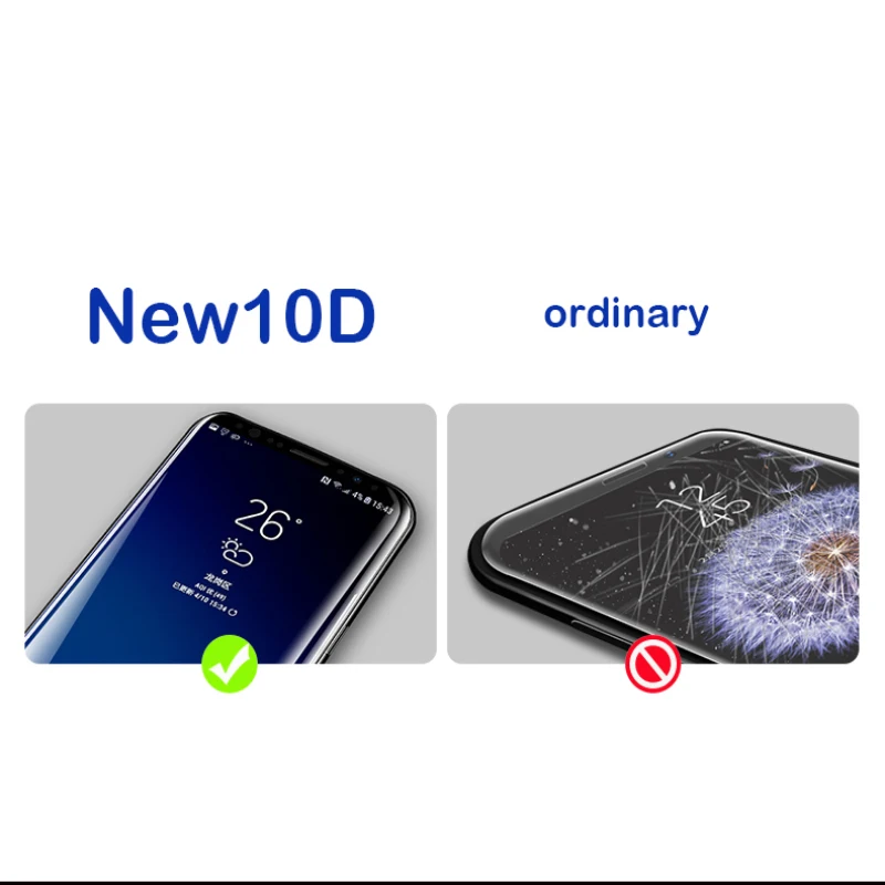 10D полный изогнутая Защитная пленка для экрана samsung Galaxy S8 S7Edge S9 S10 Plus Note 8 9 Tempered