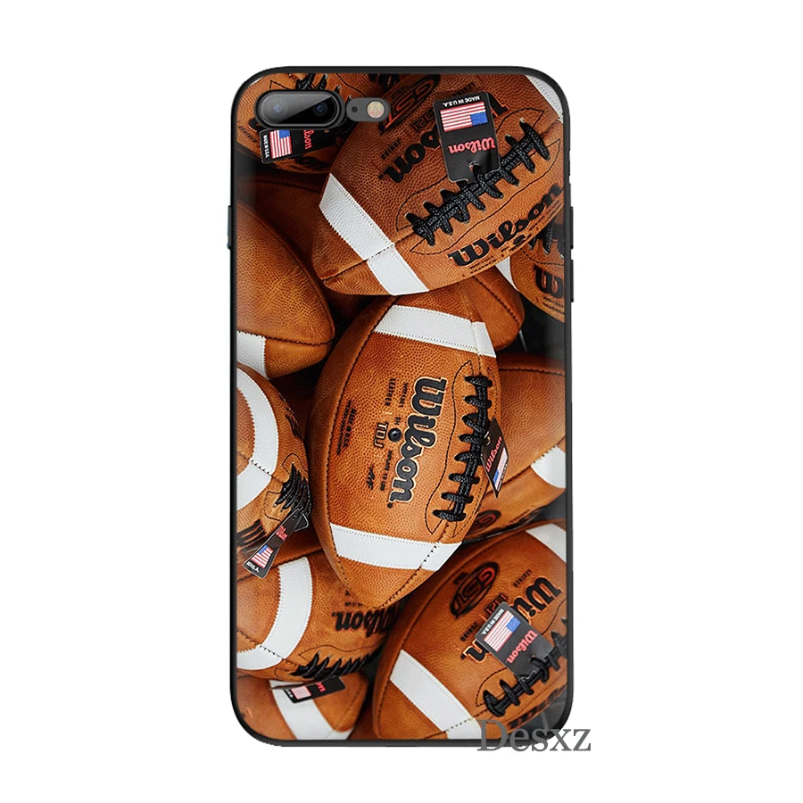 Силиконовый ТПУ чехол для телефона регби мяч спорт iPhone 11 Pro X XS Max XR 6 6s 7 8 Plus 5 5s SE