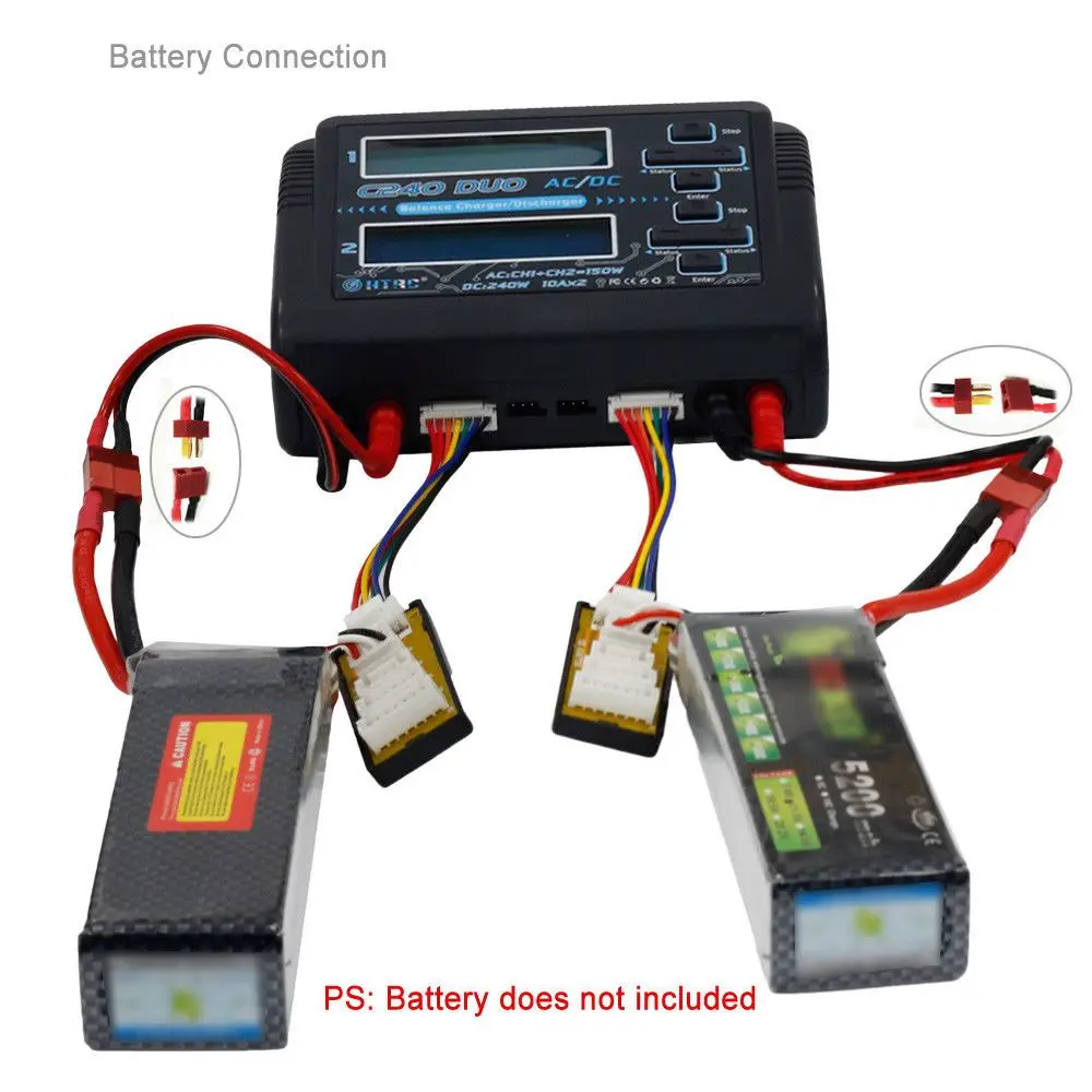 HTRC C240 DUO AC 150 Вт DC 240 двухканальный 10A RC Баланс lipo зарядное устройство|Зарядные