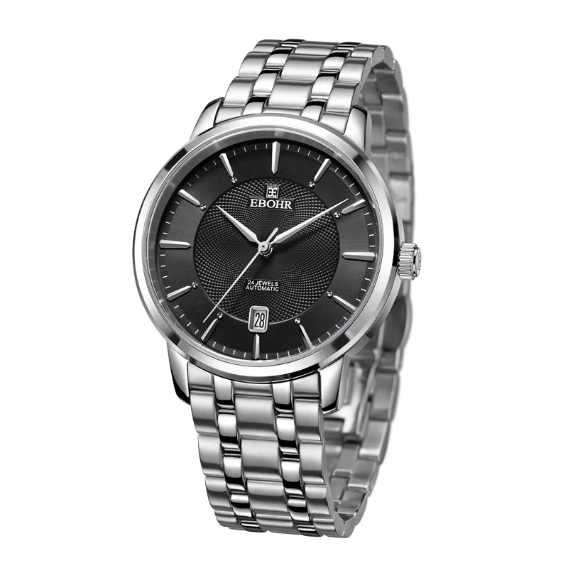 Бренд EBOHR роскошные механические мужские часы водонепроницаемые деловые