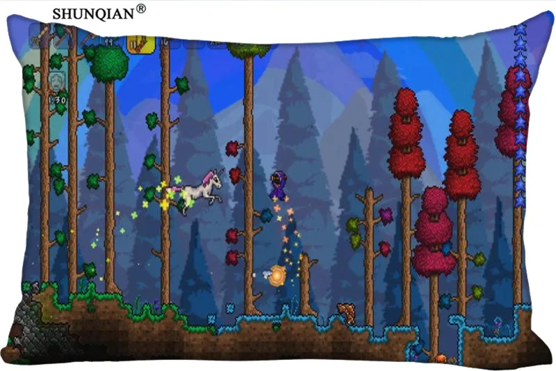 2016 Новый Классический игровой чехол для подушки terraria 16x24 дюйма удобный Лучший