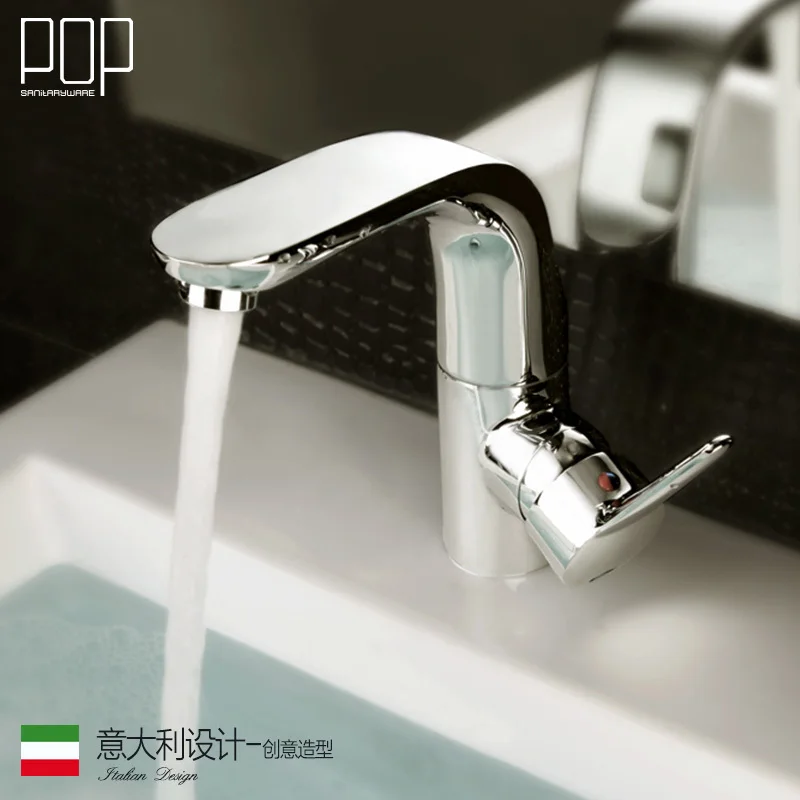 Кран для раковины из твердой латуни с одной ручкой кран холодной и горячей воды