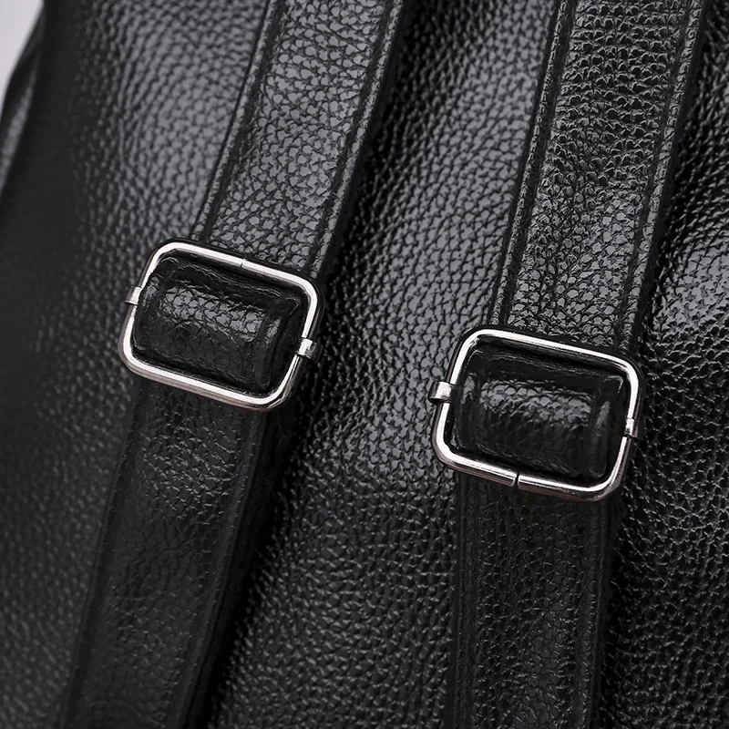 

High Quality PU Leather Women Backpack Fashion Solid School Bags For Teenager Girls Traveling Casual Bag Women Black Backpacks