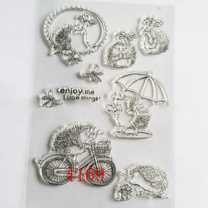 4169 DIY Мультяшные животные силиконовые уплотнения штамп для скрапбукинга фотоальбом Декор трафареты тиснение папка дети ручной работы ремесло игрушки - Цвет: 4169