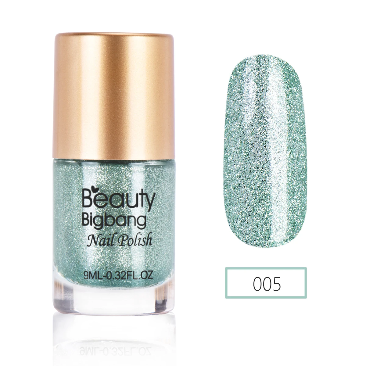 Beautybigbang 9 мл Кристальные жемчужные бриллианты Синий лак для ногтей Серебряный Блестящий Порошок стемпинг ногтей покрытие для дизайна ногтей