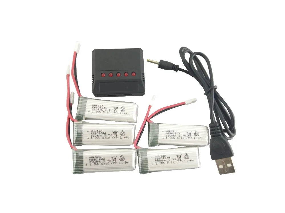 Hubsan X4 H107P вертолет батарея H107P-09 запасные части для самолета 5 шт 3 7 V 520mah и в 1