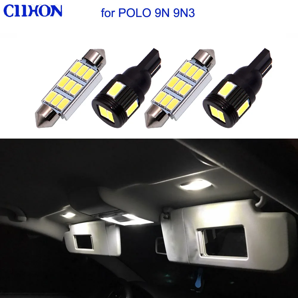 Ciihon 10 шт. xCar светильник пы для VW POLO 9N автомобильные внутренние лампы Volkswagen 6Q 9N3