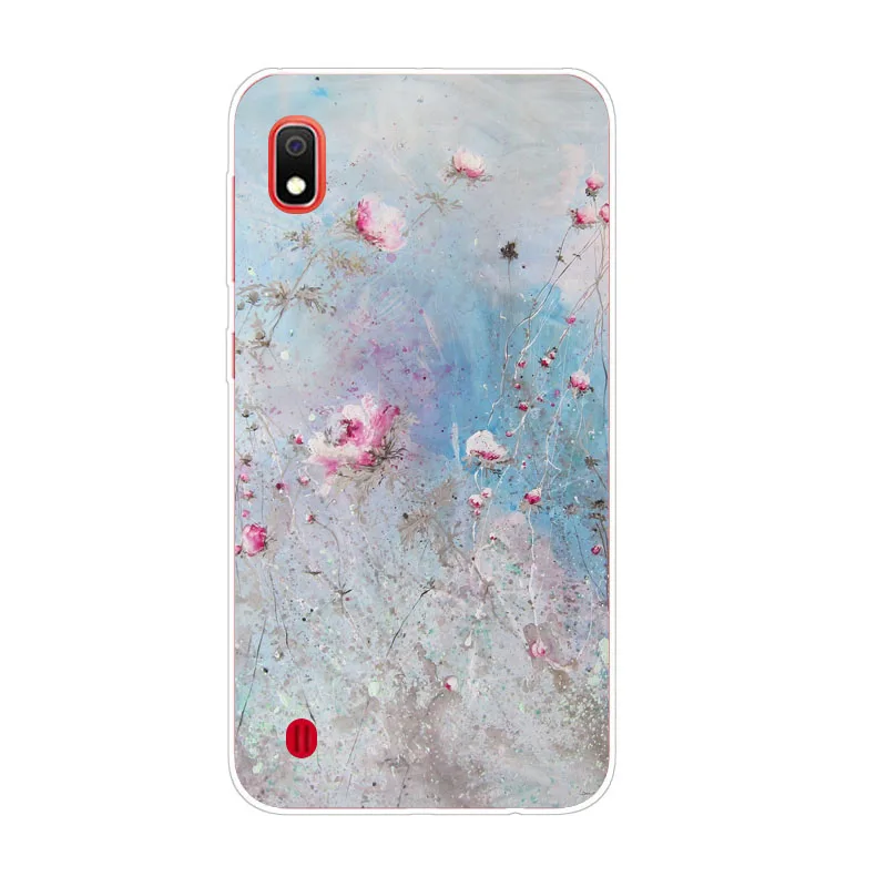 For Samsung galaxy A10 Case Silicon Full flower Painting Soft TPU Back Cover for galaxyA10 protect Phone bags |