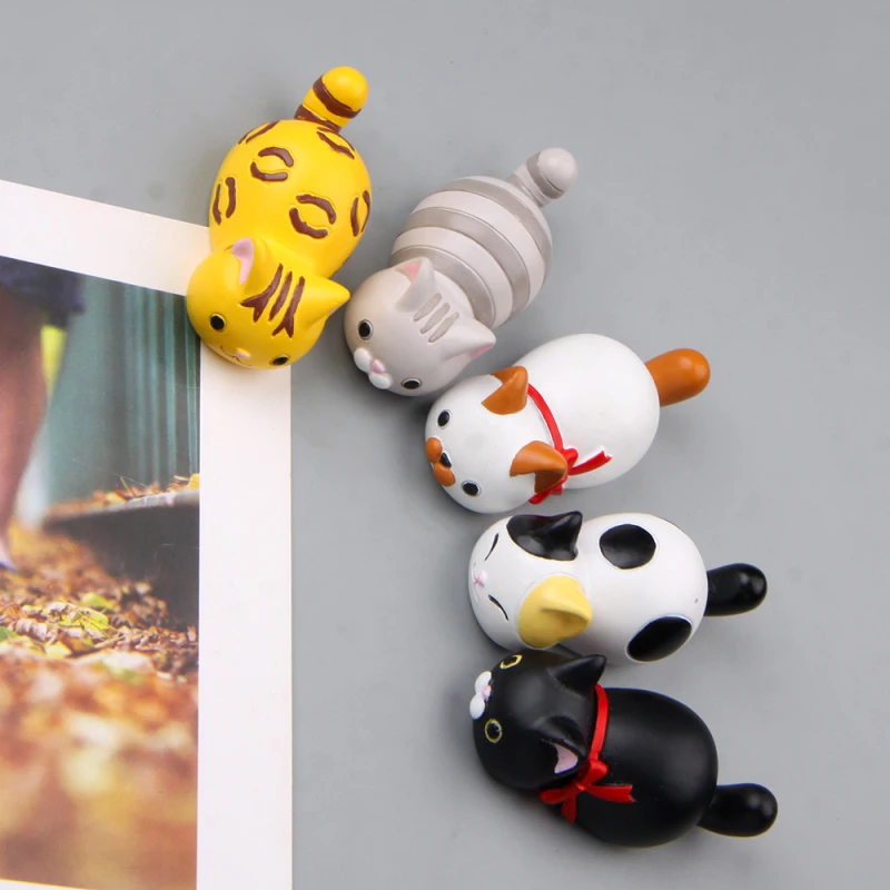 1 шт. 3D кошка магниты на холодильник милый мультфильм животное креативный магнит холодильник стикер сообщений кухонное украшение для дома офисные аксессуары