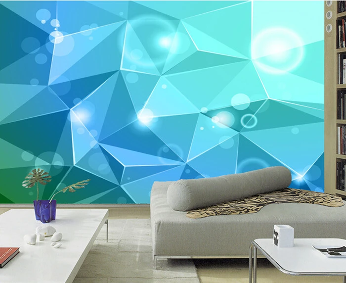

Custom 3D wallpaper,3D fantasy green geometry graphics mural for the living room bedroom TV background vinyl papel de parede