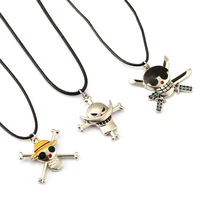 one piece choker necklace roronoa zoro edward luffy pendant men women gift anime jewelry accessories ys11526