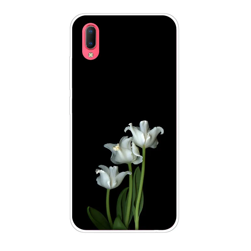Vivo Y93S Y93 Case Silicon Blue plum Painting Soft TPU Back Cover for Phone protect cases shell |