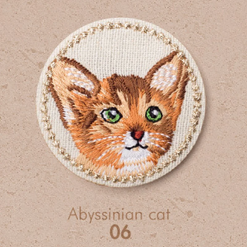 Cartoon Cat/Dog Embroidery Patches Animal Iron on Clothes DIY Badges Patch Appliques Stripes Stickers Sewing Accessory | Дом и сад