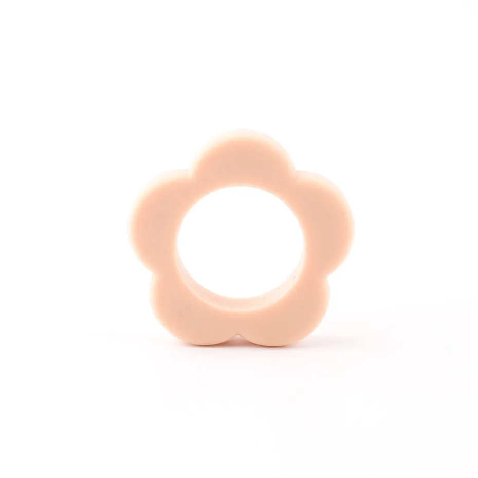 Bite Bites 2PCS Baby Silicone Beads Teether Flower Shaped Bead For DIY Pendant Chewable Nursing Gift Children Goods Baby Teether