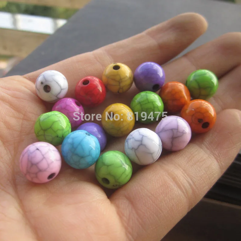 (30 шт./лот) акриловые шарики с трещин 8 мм 10 12 разноцветные|12mm acrylic beads|beads mixacrylic beads |