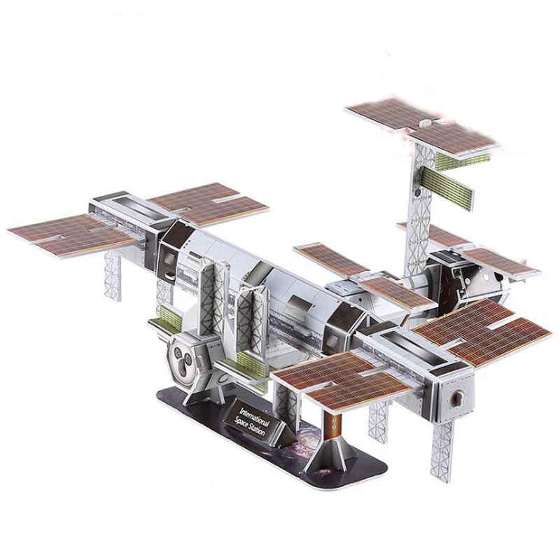 MH006 Space Station Мультяшная бумага 3D головоломка космический Глобус солнечная система головоломка игры игрушки для детей творческие DIY собранные головоломки - Цвет: MH006 Space Station