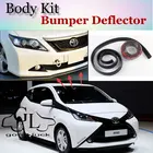 Для TOYOTA Aygo бампер губапередний спойлер устойчивый к царапинам клейкийTOPGEAR Корпус КомплектПолосатая юбка