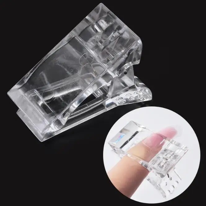 1pc nail clip Кисть для наращивания ногтей, двухсторонняя акриловая УФ-полигель, строительный аксессуар для рисования, ручка для удаления шпателя, палочка, инструмент для маникюра - Цвет: 1pc nail clip