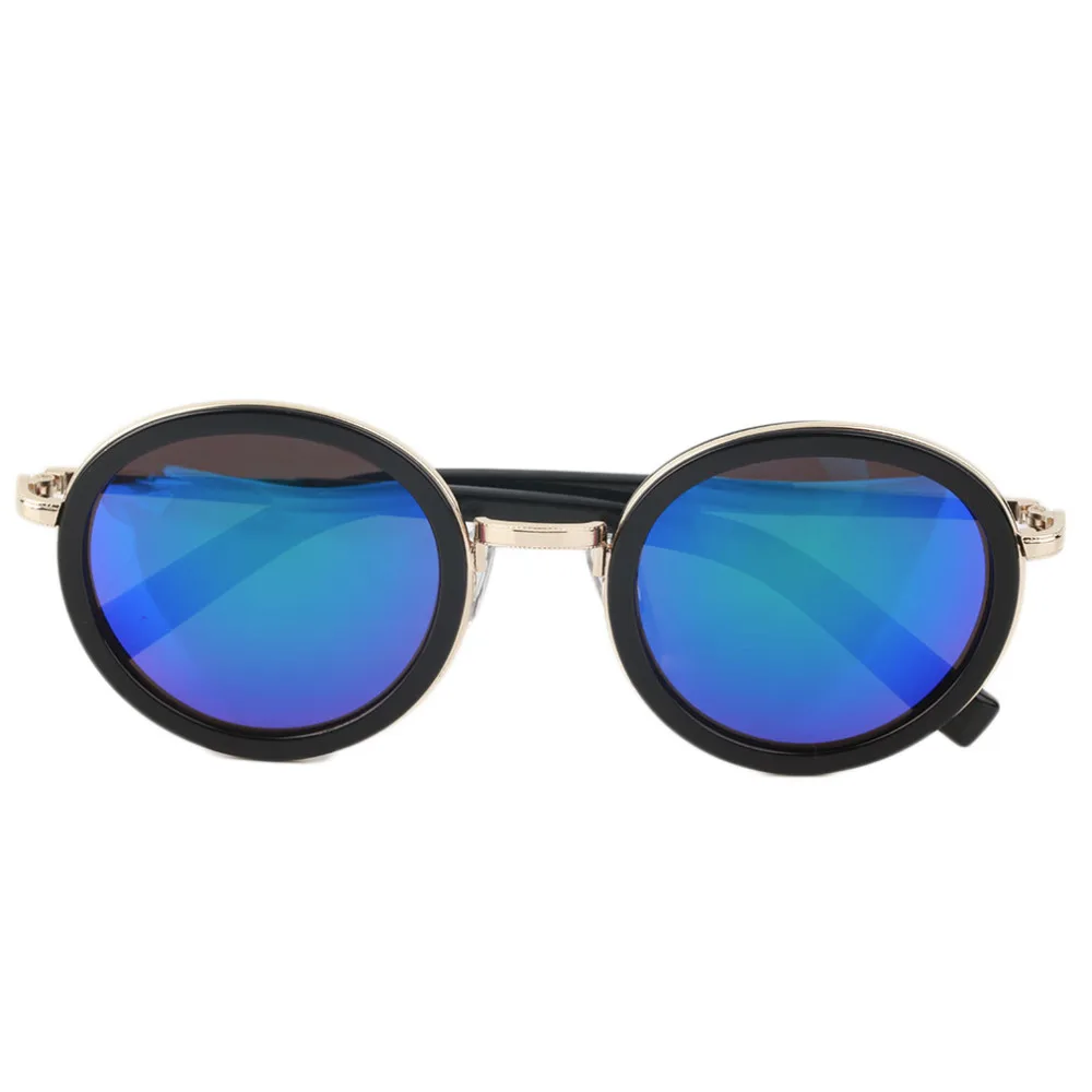 2016 Новый Ретро Круглая Рамка Женские Солнцезащитные Очки Модельер UV400 Металла + PC