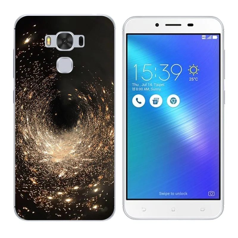Чехол для ASUS Zenfone 3 Max ZC553KL чехол с золотой печатью Мягкие силиконовые сумки Fundas