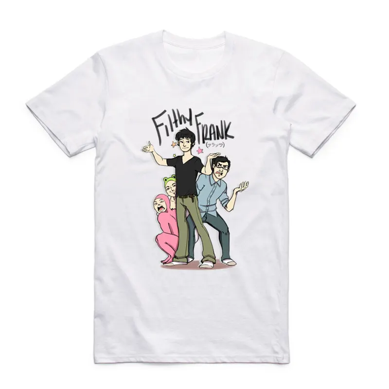 Мужская и женская футболка с принтом флюти Фрэнка 2017 летняя повседневная круглым