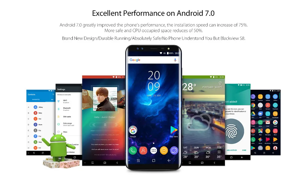 Blackview S8 смартфон с 5 7 дюймовым дисплеем восьмиядерным процессором 18:9 ОЗУ 4 Гб ПЗУ 64