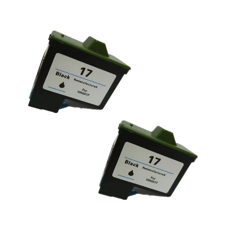 2 шт. восстановленные для lexmark 17 черный картридж LM17 10N0017 струйный принтер для IJ650 X1150 X1185 X1270 X2250 X75 Z13 Z23 принтер
