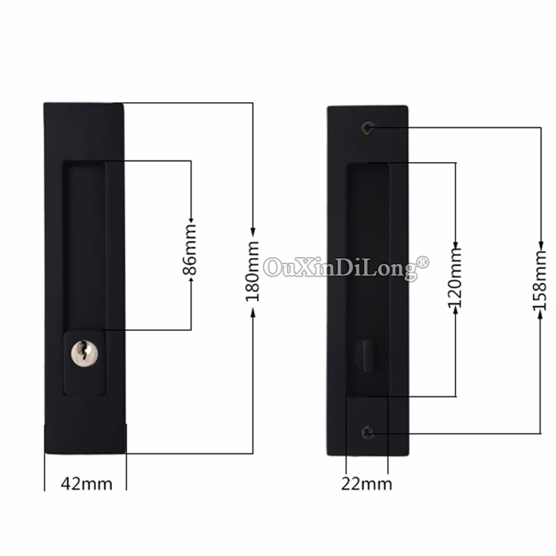 2 шт. встраиваемые замки для раздвижных дверей|Ручка двери| |