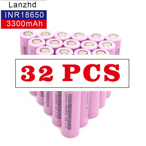 32 PCS 8-40 шт. 18650 аккумуляторные батареи 3,7 в INR18650 литий-ионный 3,7 в 30A ток 18650VTC7 для samsung 18650 батарея 30A - Цвет: 32 PCS
