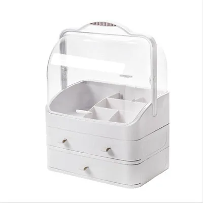 White NEW Two-way Opening-Closing Cosmetics Organizer Drawer Acrylic Cutlery Jewelry Organizer Storage Box Makeup Organizer Acrylic - Color: White