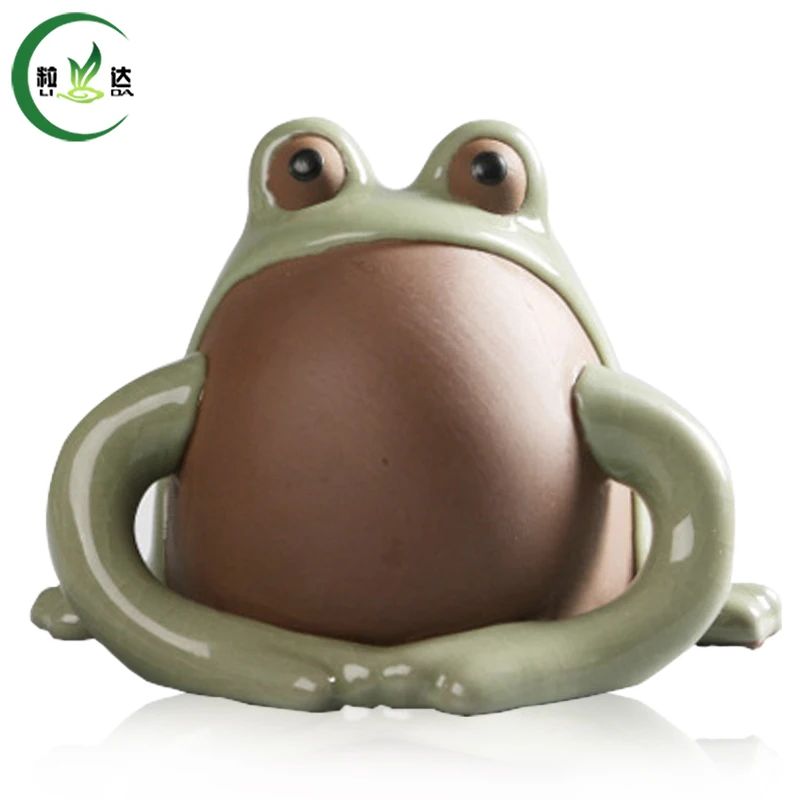 Ge Яо зеленая лягушка Кофе и Чай инструменты Керамика домашних животных Кунг фу