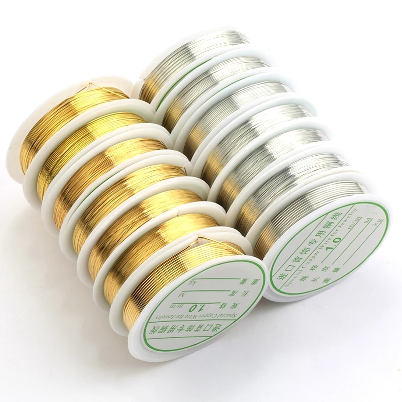 Медная проволока для бисероплетения Серебряного и золотого цвета изготовления
