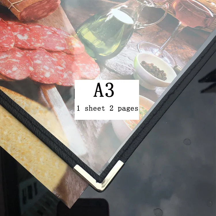 Пластиковая крышка меню A3 из ПВХ | Канцтовары для офиса и дома