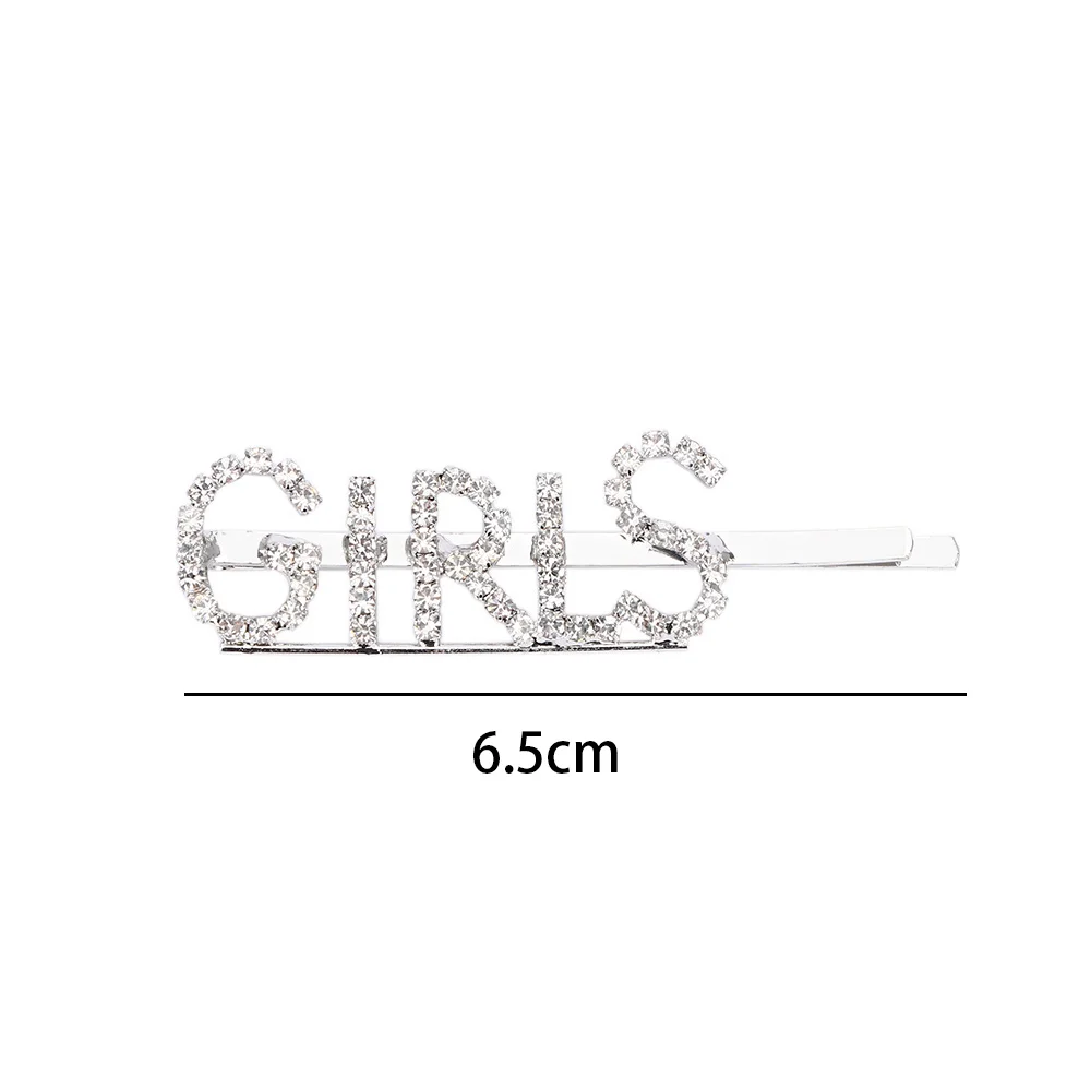 Блестящие буквенные заколки-головные уборы для женщин и девочек, клипсы для волос, шпильки, барреты, аксессуары, уникальные изящные клипсы для моря.