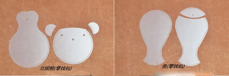 DIY милый дизайн головы животных кожаный держатель для карт кошелек Прошитый узор