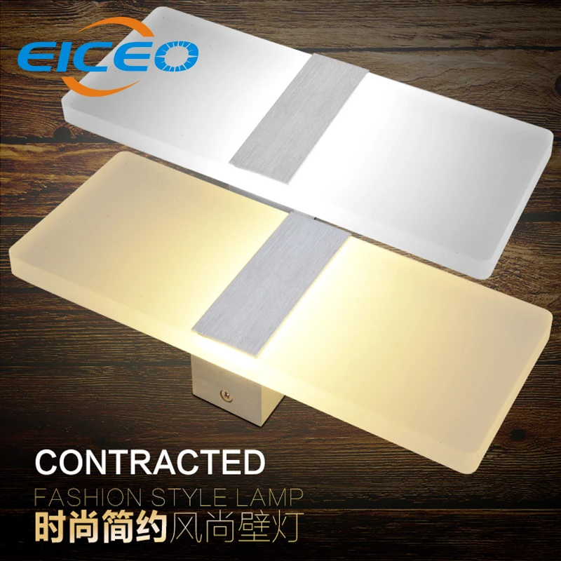 Акриловая светодиодная настенная лампа EICEO прямоугольное освещение для отеля