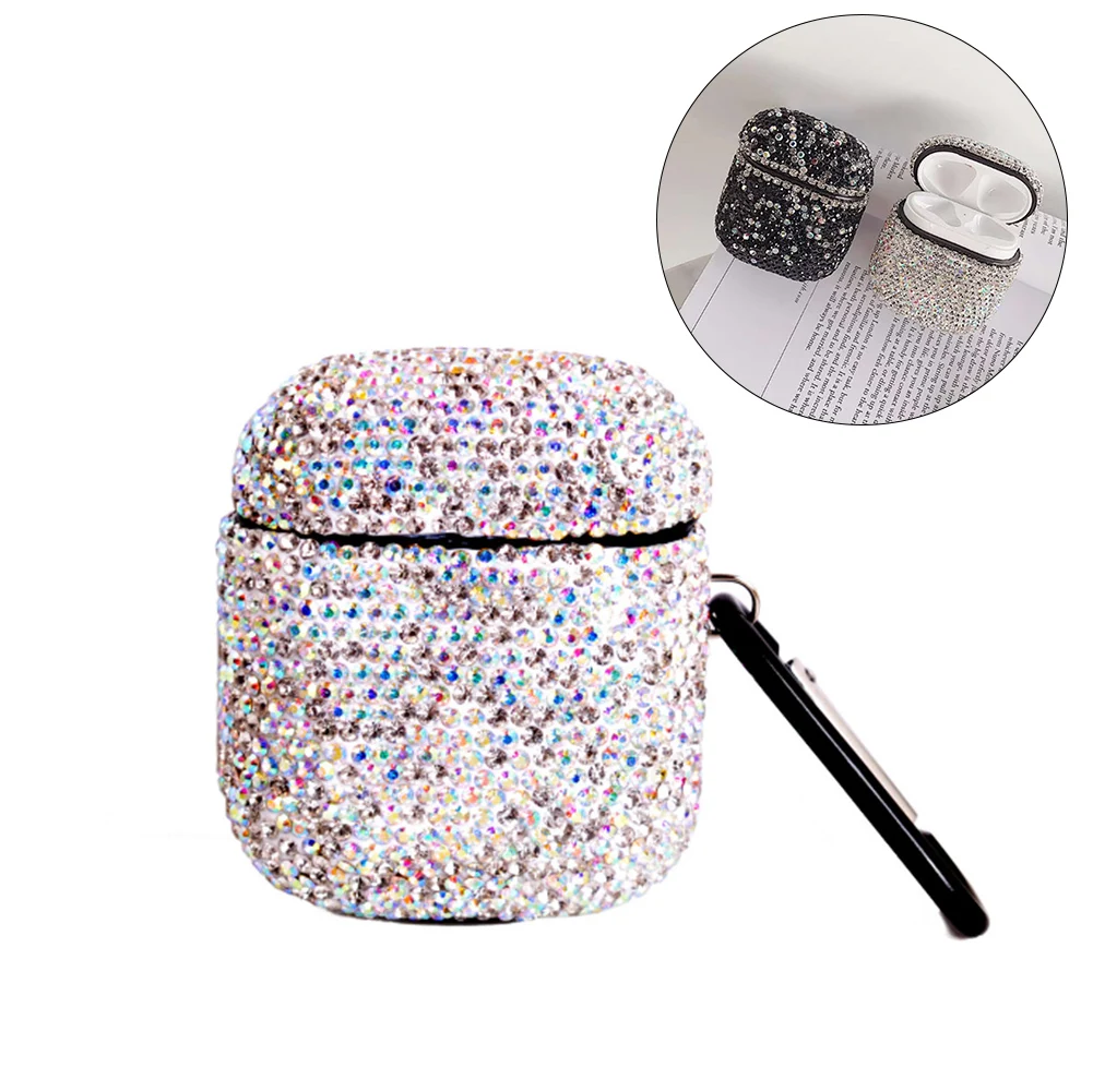 Роскошный блестящий чехол для наушников Apple AirPods 1/2 Bling Crystal, беспроводная bluetooth-гарнитура, зарядная коробка, чехол для Airpods Pack