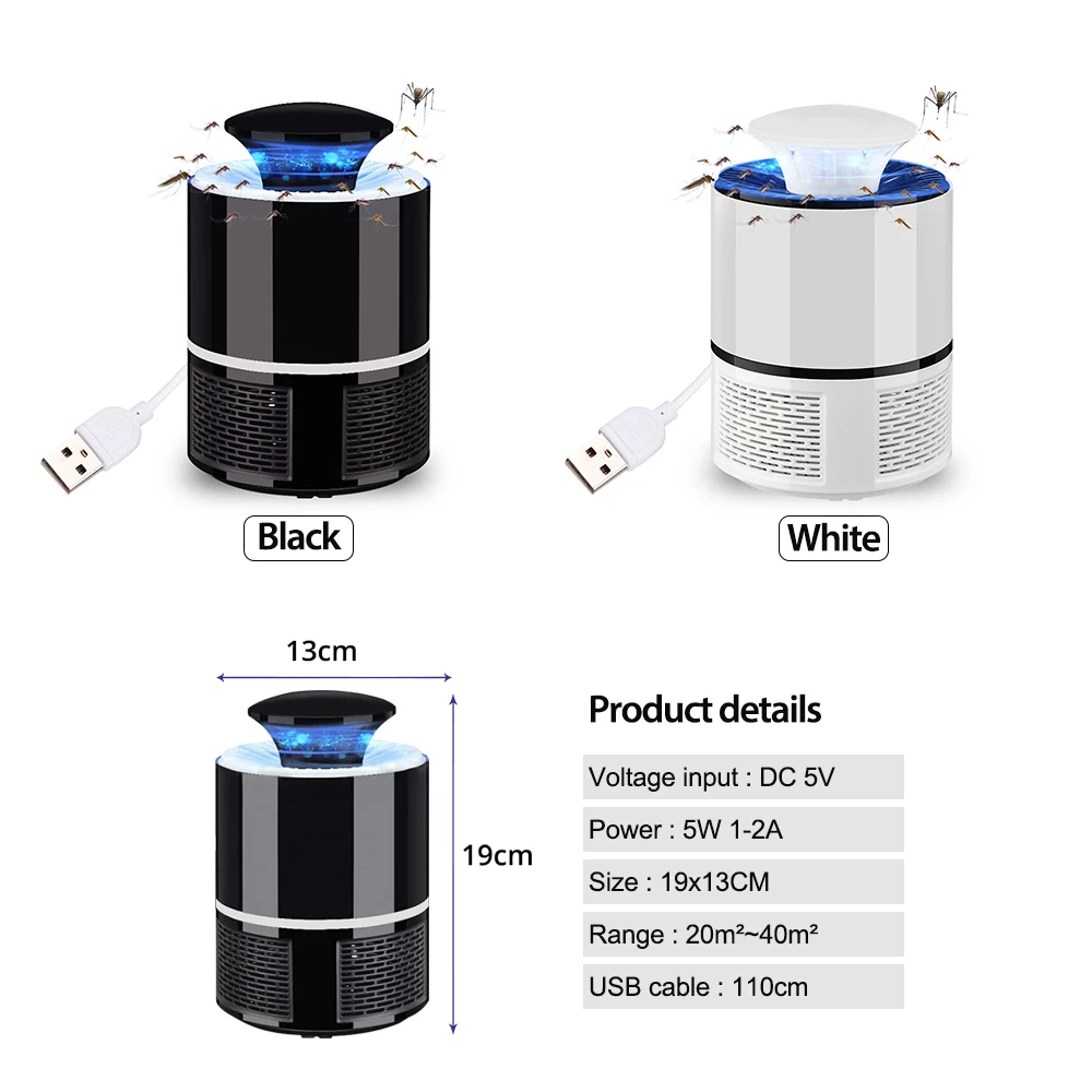 USB лампа убийца комаров электрическая анти москитная ловушка светодиодный Zapper