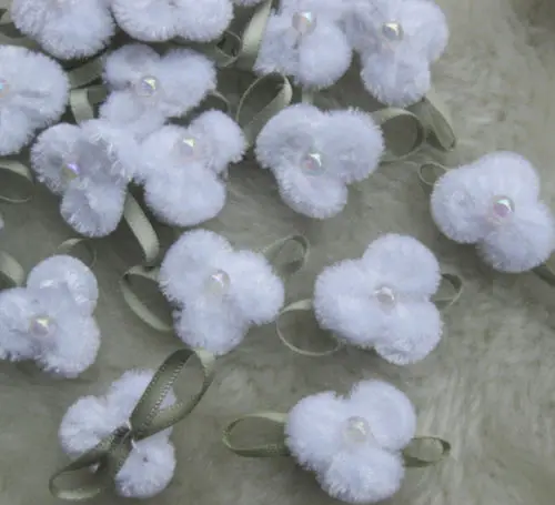 30 шт. бархатная лента свадебные куклы с цветочной аппликацией | Дом и сад