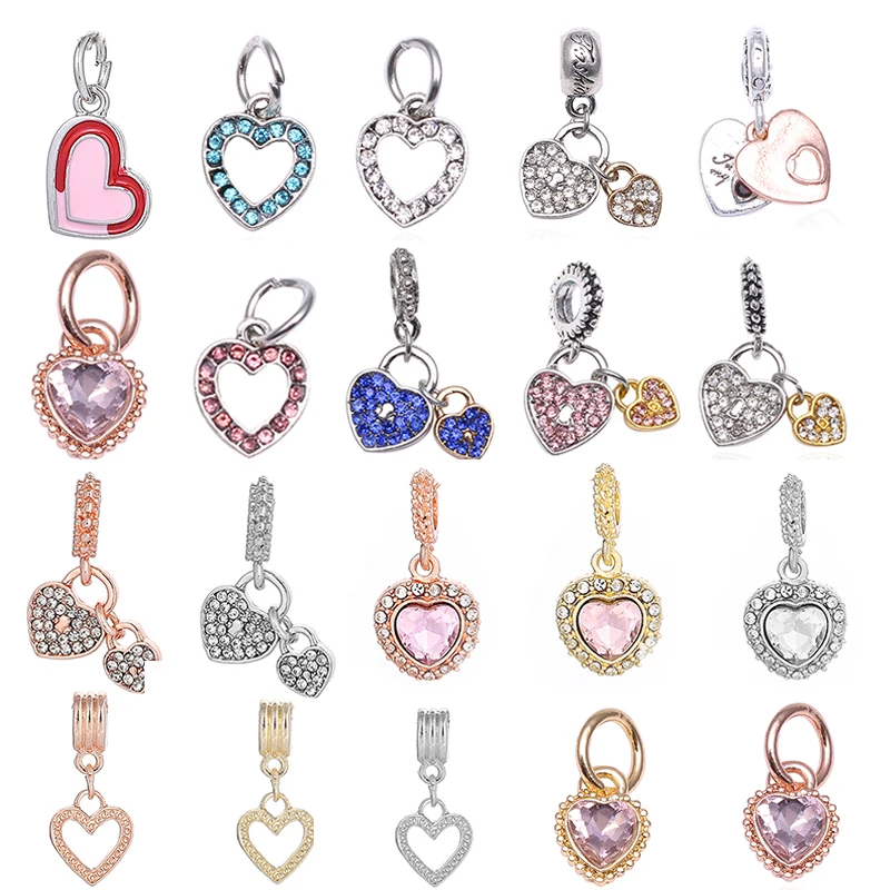 TOGORY 2 шт./лот оригинальные Очаровательные бусы ювелирные изделия Forever Charms Love Heart