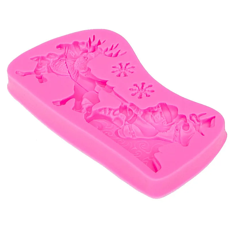 Новый В практичные и долговечные красный Рождественский торт 3D силиконовые