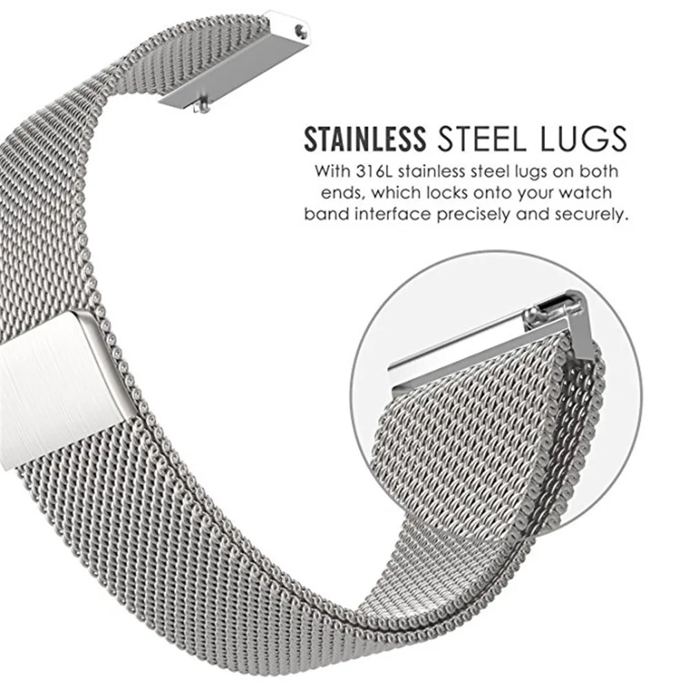 Milanese Magnetic Luxury WatchBand Strap on for Huami Amazfit Bip Youth Watch Stainless Steel Replacement Band Wrist Straps | Электроника