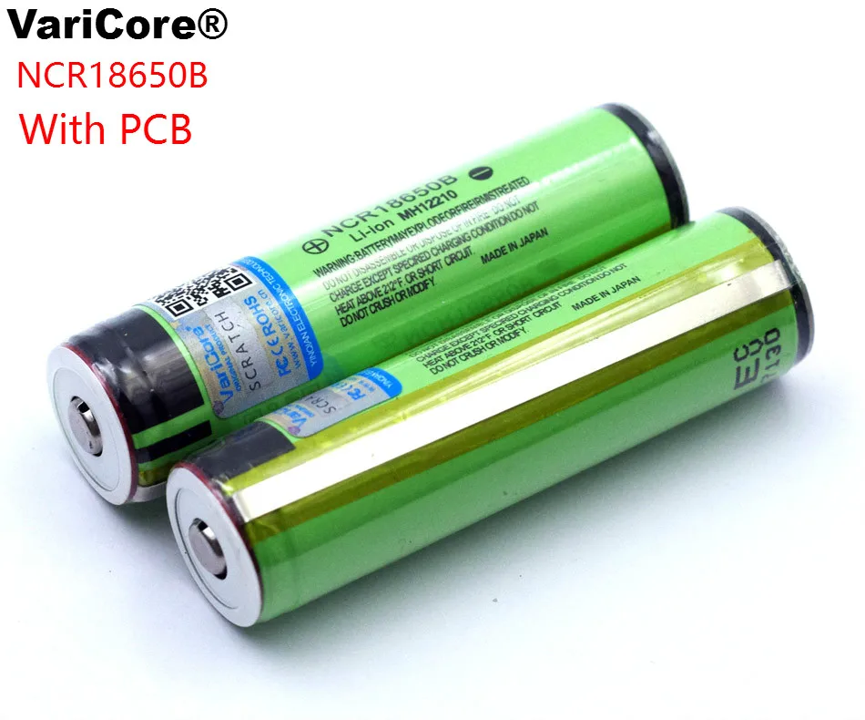 VariCore Protect оригинальный 18650 NCR18650B 3400 мАч перезаряжаемый литий-ионный аккумулятор с PCB 3,7 V батареи