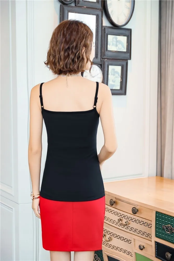 New Fashion Summer Bottom Shirts Elegant Women Office Work Wear Bottoming Shirt Clothes Tops With Lace Suspender Vest